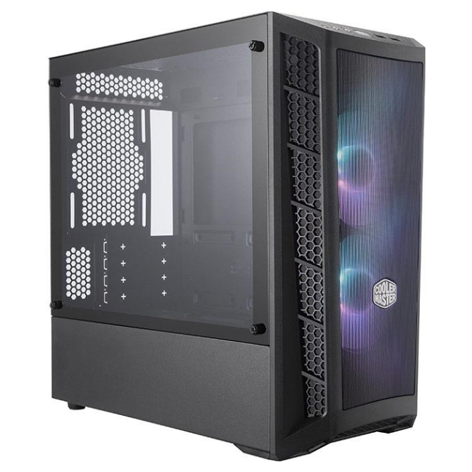 A large main feature product image of Cooler Master MasterBox MB311L ARGB Micro Tower Case (Black)