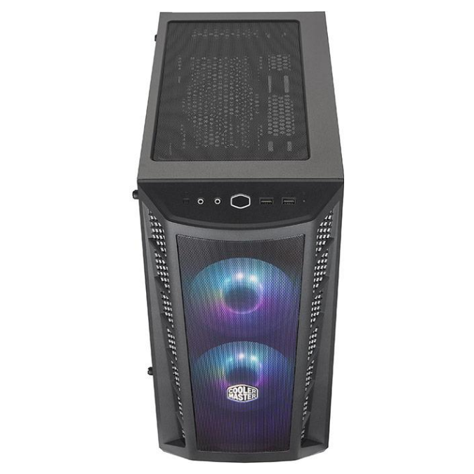 A large main feature product image of Cooler Master MasterBox MB311L ARGB Micro Tower Case (Black)