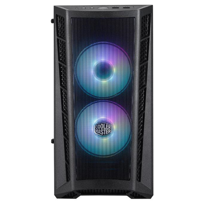 A large main feature product image of Cooler Master MasterBox MB311L ARGB Micro Tower Case (Black)