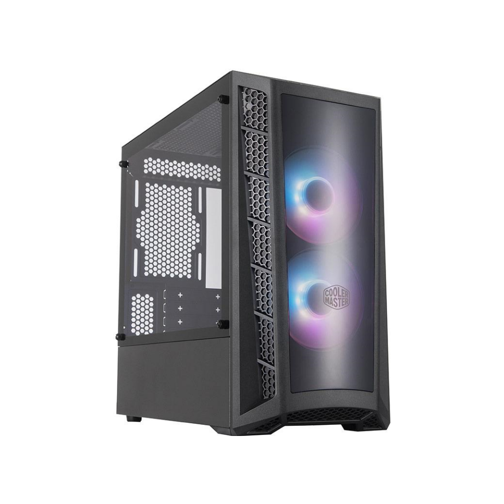 A large main feature product image of Cooler Master MasterBox MB320L ARGB Micro Tower Case (Black)