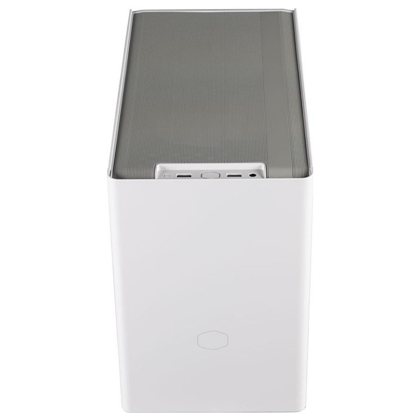 A large main feature product image of Cooler Master NR200 SFF 18.2L Mini-ITX Case (White)