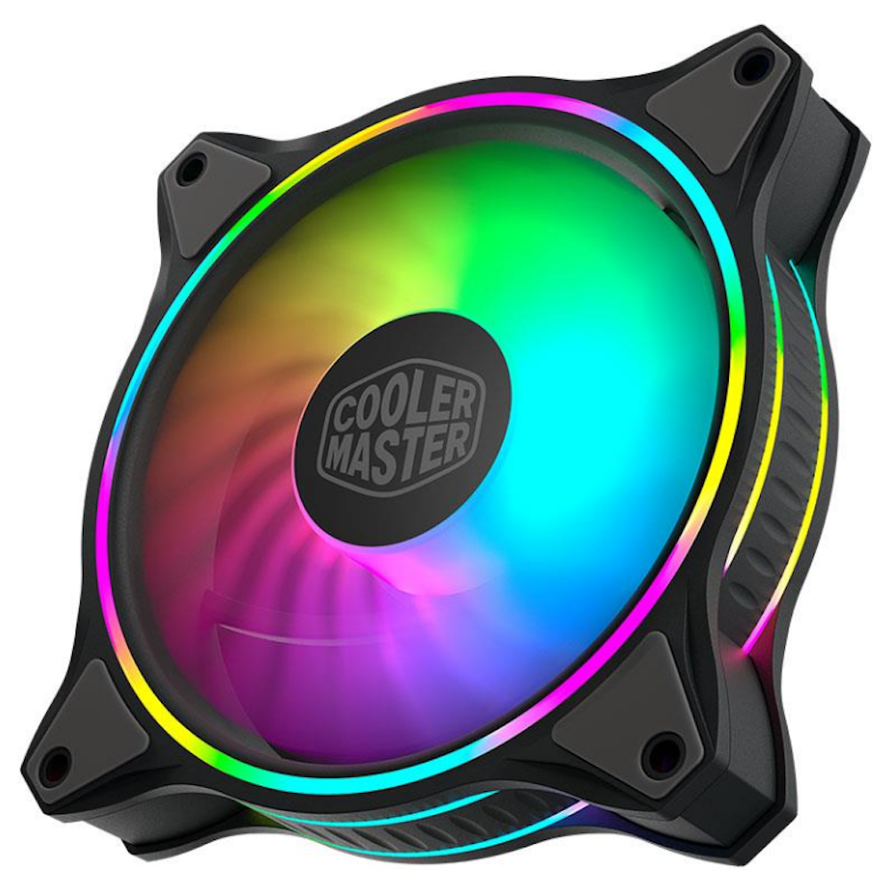 A large main feature product image of Cooler Master MasterFan MF120 Halo ARGB 3-in-1 120mm Fan 