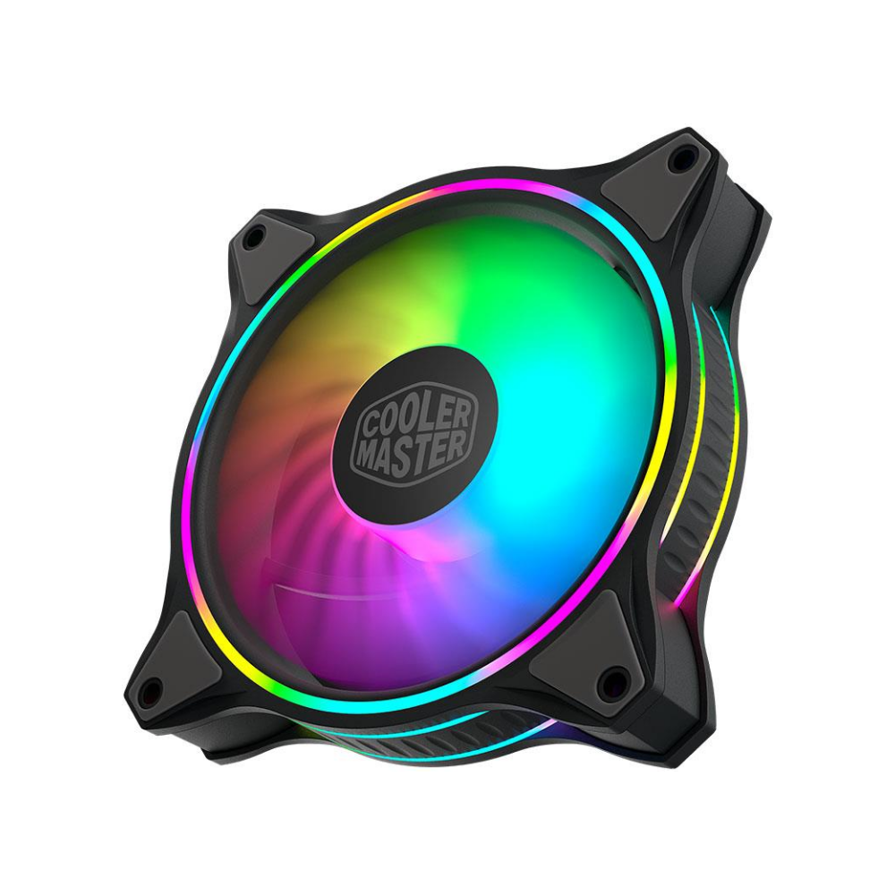 A large main feature product image of Cooler Master MasterFan MF120 Halo ARGB 3-in-1 120mm Fan 