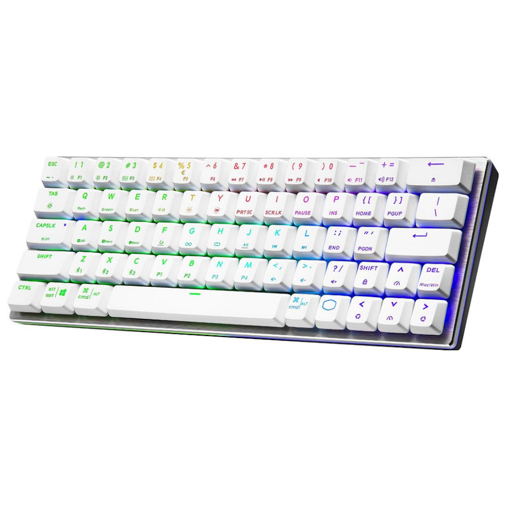 A large main feature product image of Cooler Master MasterKeys SK622 RGB Wireless Mechanical Keyboard White (Red Switch)