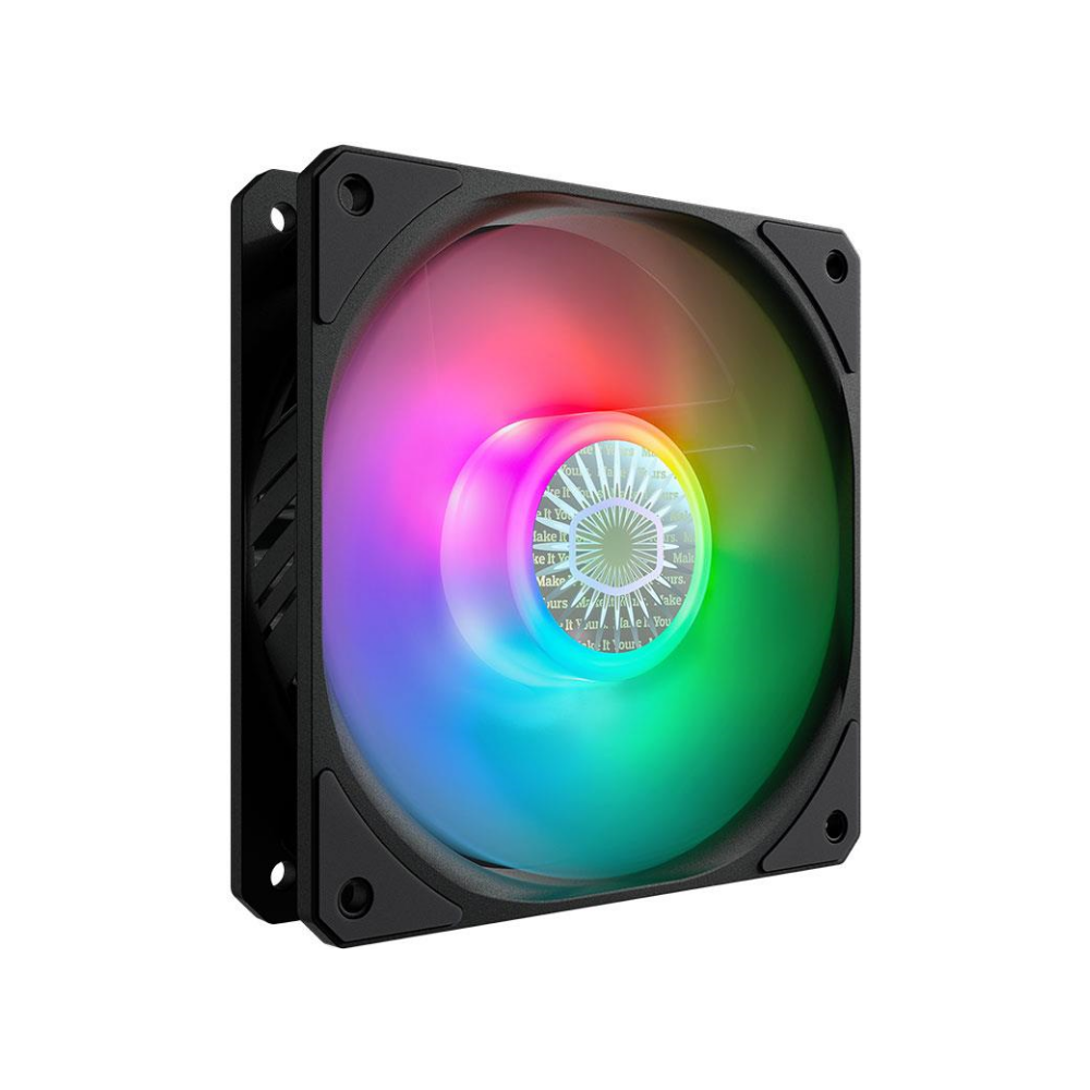 A large main feature product image of Cooler Master SickleFlow 120 ARGB 120mm Cooling Fan - 3 Pack