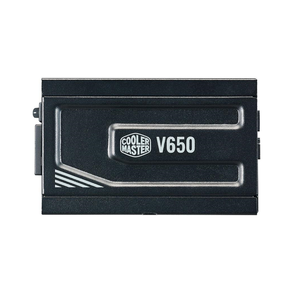 A large main feature product image of Cooler Master V650 650W Gold SFX Modular PSU