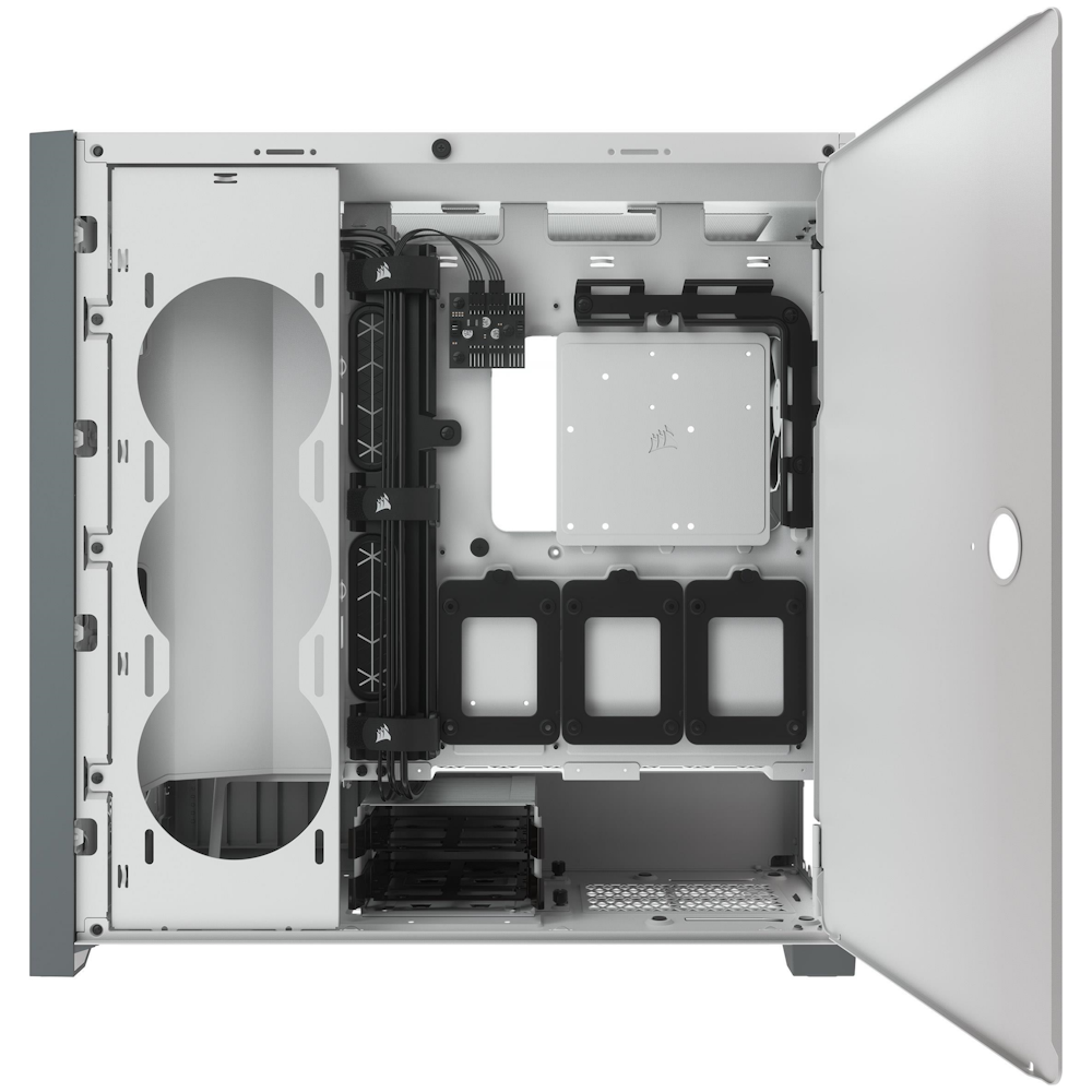 A large main feature product image of Corsair 5000D Airflow Mid Tower Case - White