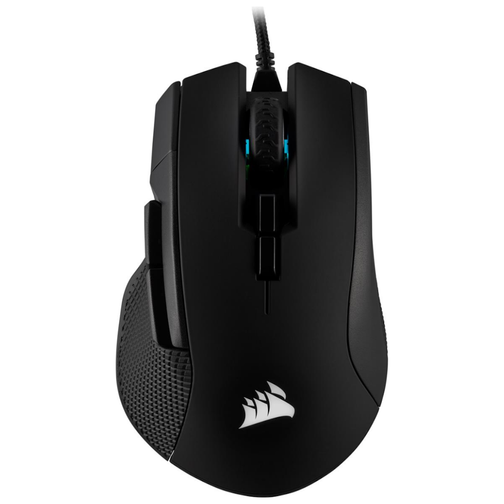 A large main feature product image of Corsair Ironclaw RGB Black Gaming Mouse