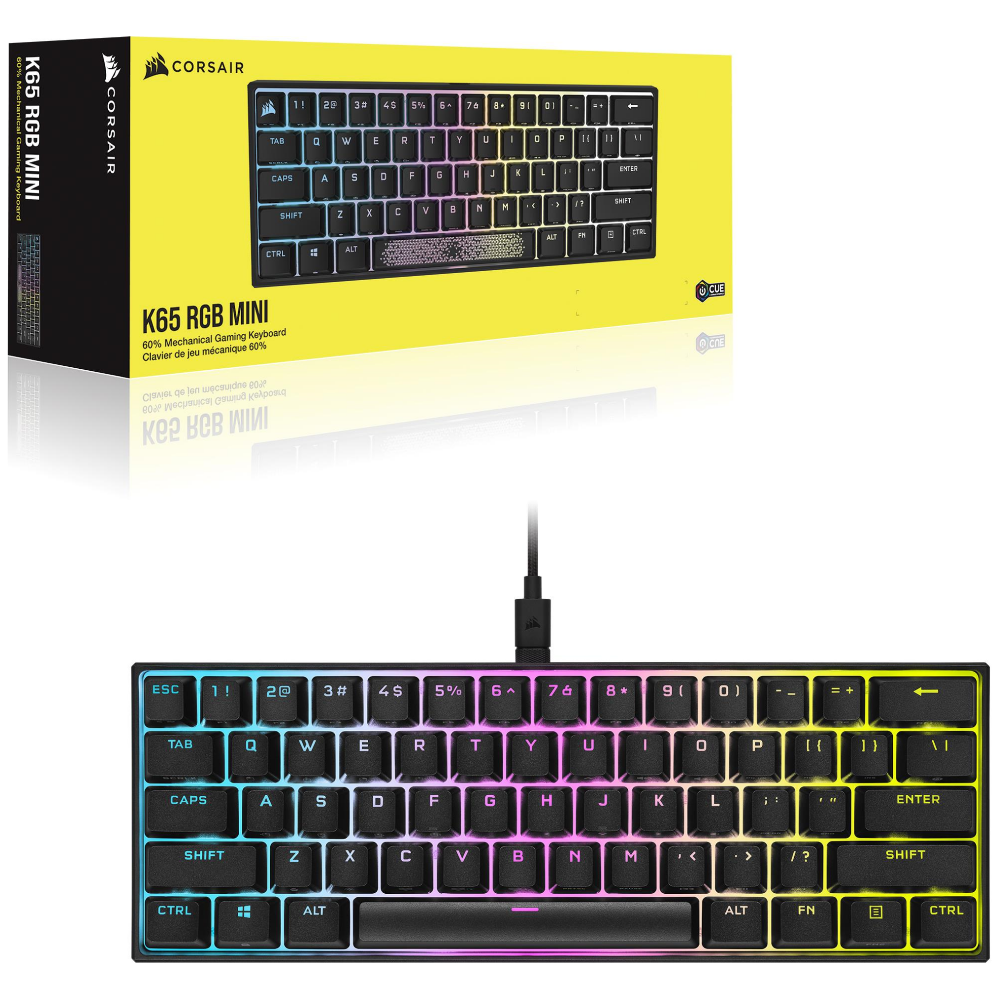 Corsair K65 RGB MINI 60% Mechanical Gaming Keyboard MX Speed | PLE