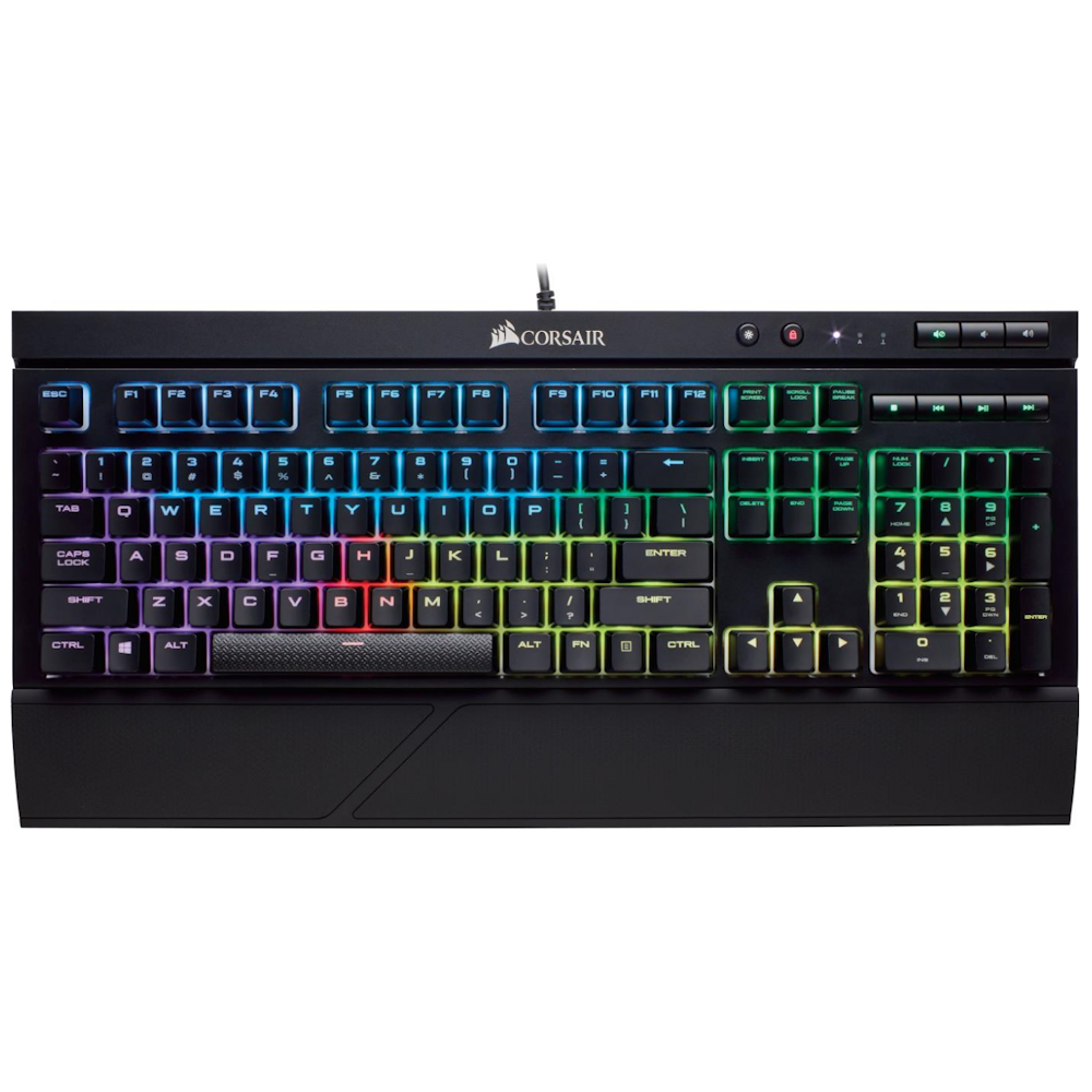 A large main feature product image of Corsair Gaming K68 RGB Mechanical Keyboard (MX Red Switch)