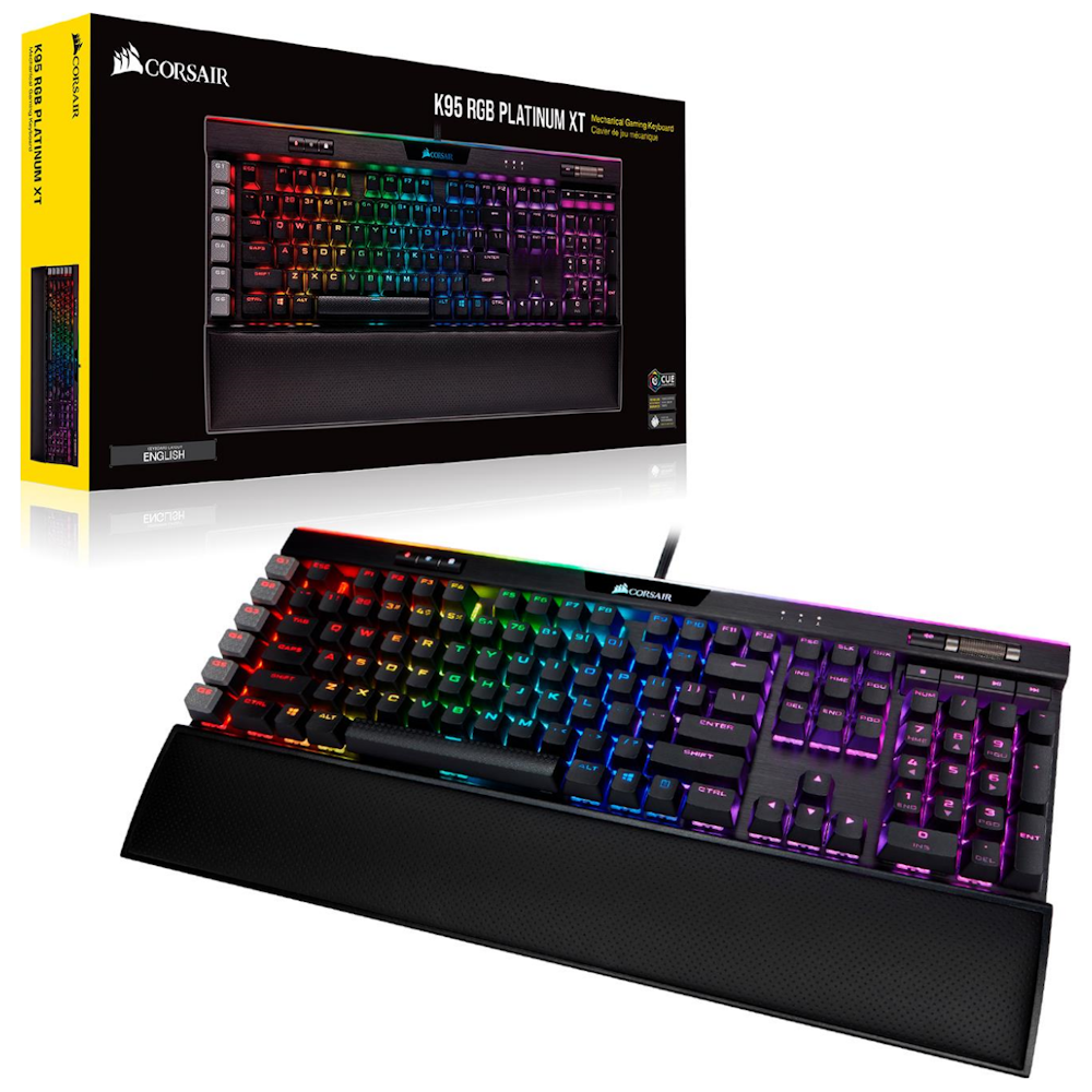 Corsair Gaming K95 RGB Platinum XT Mechanical Keyboard (MX Blue Switch) PLE Computers