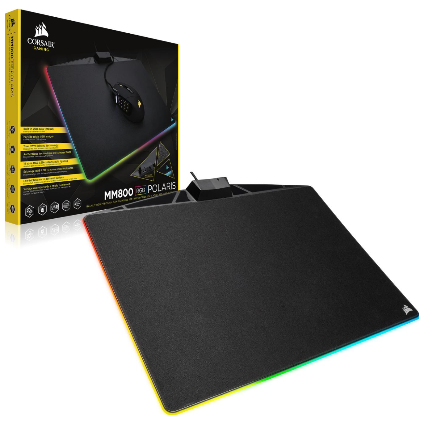 led mouse pad corsair