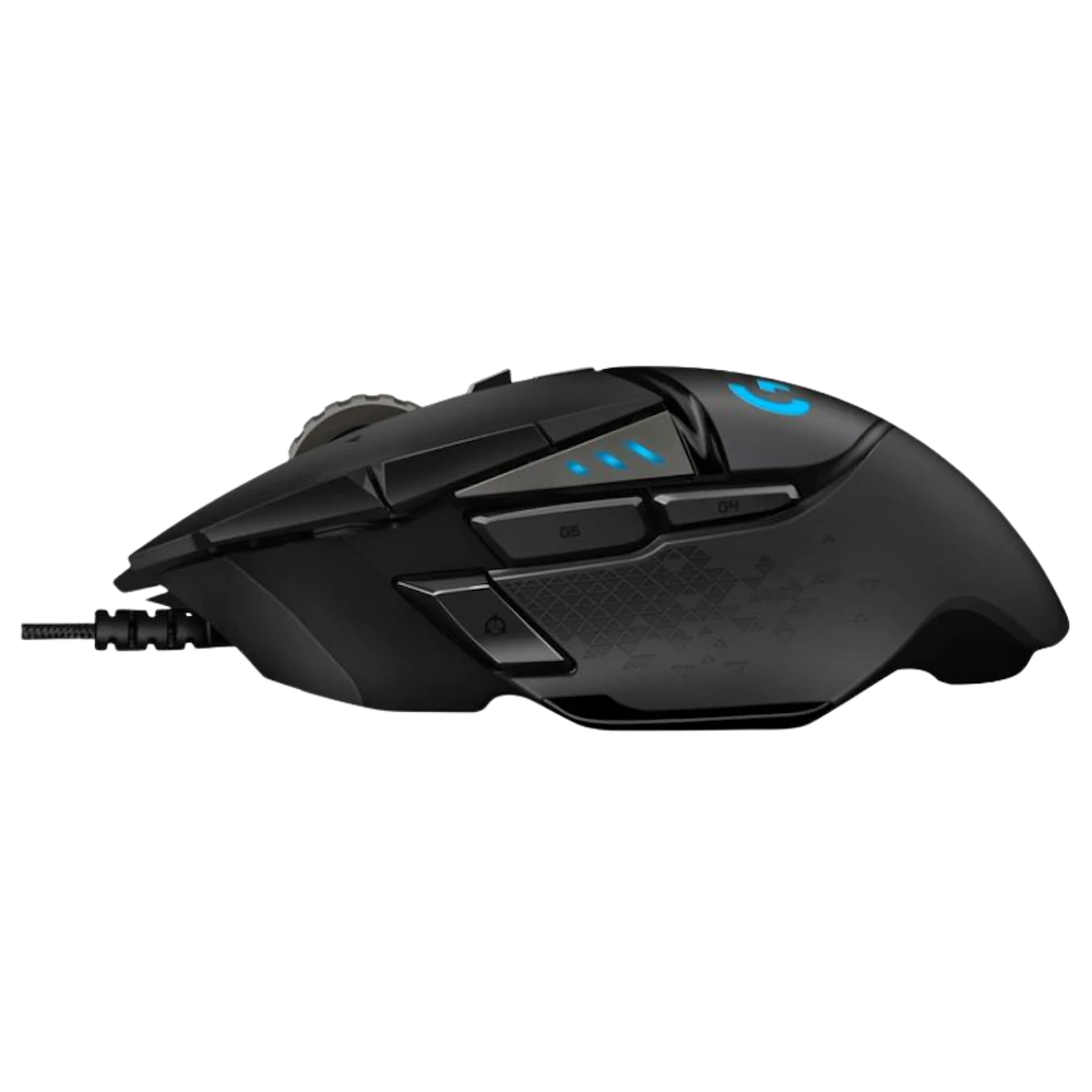 A large main feature product image of Logitech G502 HERO Wired Gaming Mouse