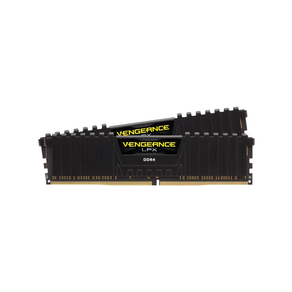 A large main feature product image of Corsair 16GB Kit (2x8GB) DDR4 Vengeance LPX C16 3200MHz - Black