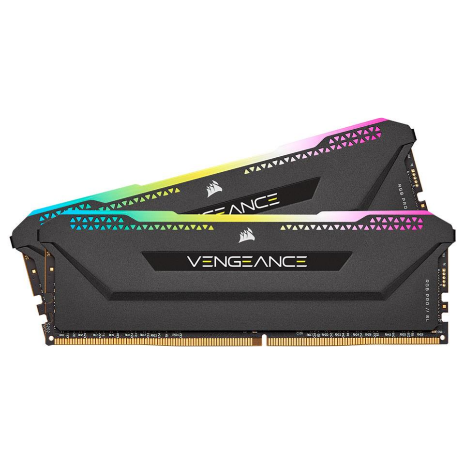 A large main feature product image of Corsair 16GB Kit (2x8GB) DDR4 Vengeance RGB Pro SL C16 3200MHz - Black