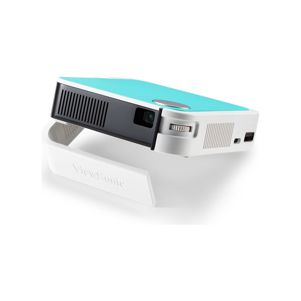 A large main feature product image of ViewSonic M1 Mini Plus LED Pocket Cinema Projector
