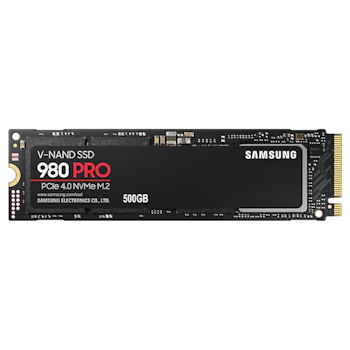 Product image of Samsung 980 Pro PCIe Gen4 NVMe M.2 SSD - 500GB - Click for product page of Samsung 980 Pro PCIe Gen4 NVMe M.2 SSD - 500GB