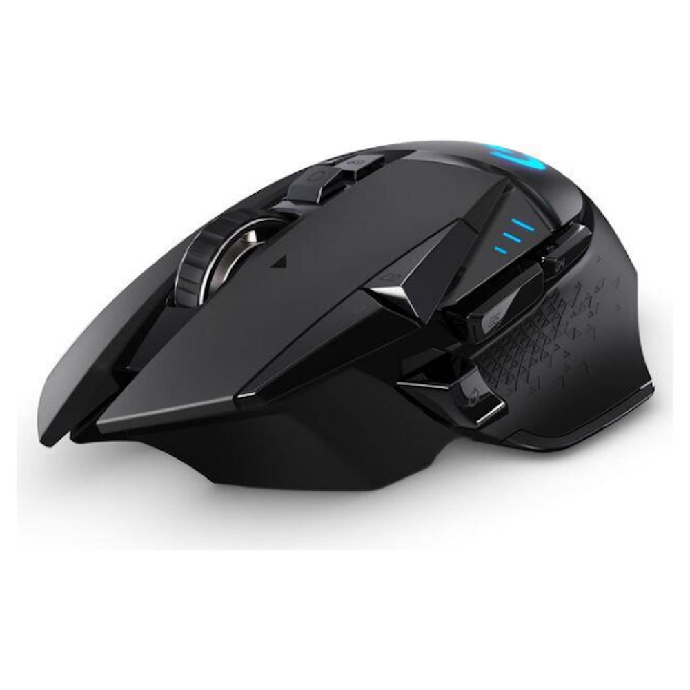 A large main feature product image of Logitech G502 LIGHTSPEED Wireless Optical Gaming Mouse