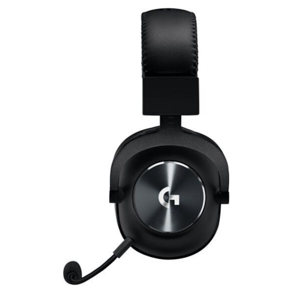A large main feature product image of Logitech G Pro X Gaming Headset with BLUE VO!CE