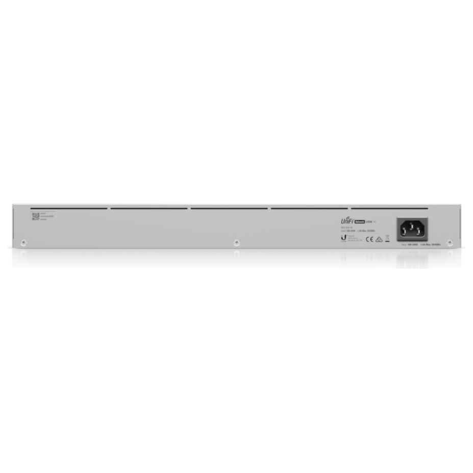 A large main feature product image of Ubiquiti UniFi Standard 48-Port 1GbE Layer 2 Switch
