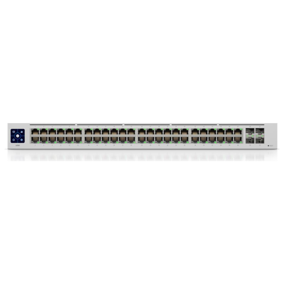 A large main feature product image of Ubiquiti UniFi Standard 48-Port 1GbE Layer 2 Switch
