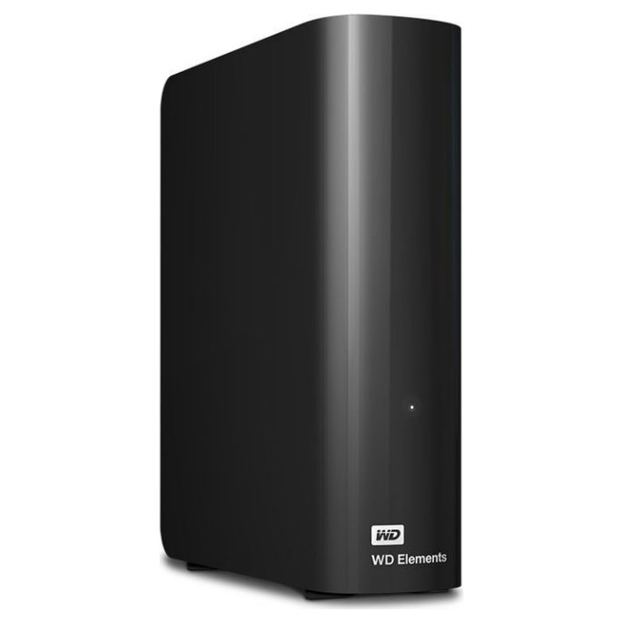 A large main feature product image of WD Elements External HDD - 8TB Black 