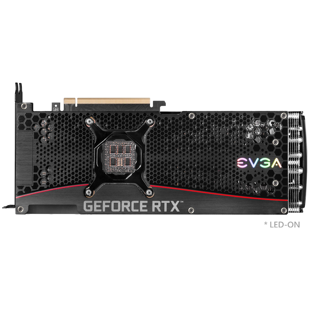 A large main feature product image of EVGA GeForce RTX 3080 Ti XC3 ULTRA 12GB GDDR6X