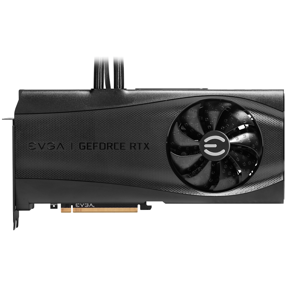 A large main feature product image of EVGA GeForce RTX 3080 Ti FTW3 Ultra Hybrid 12GB GDDR6X