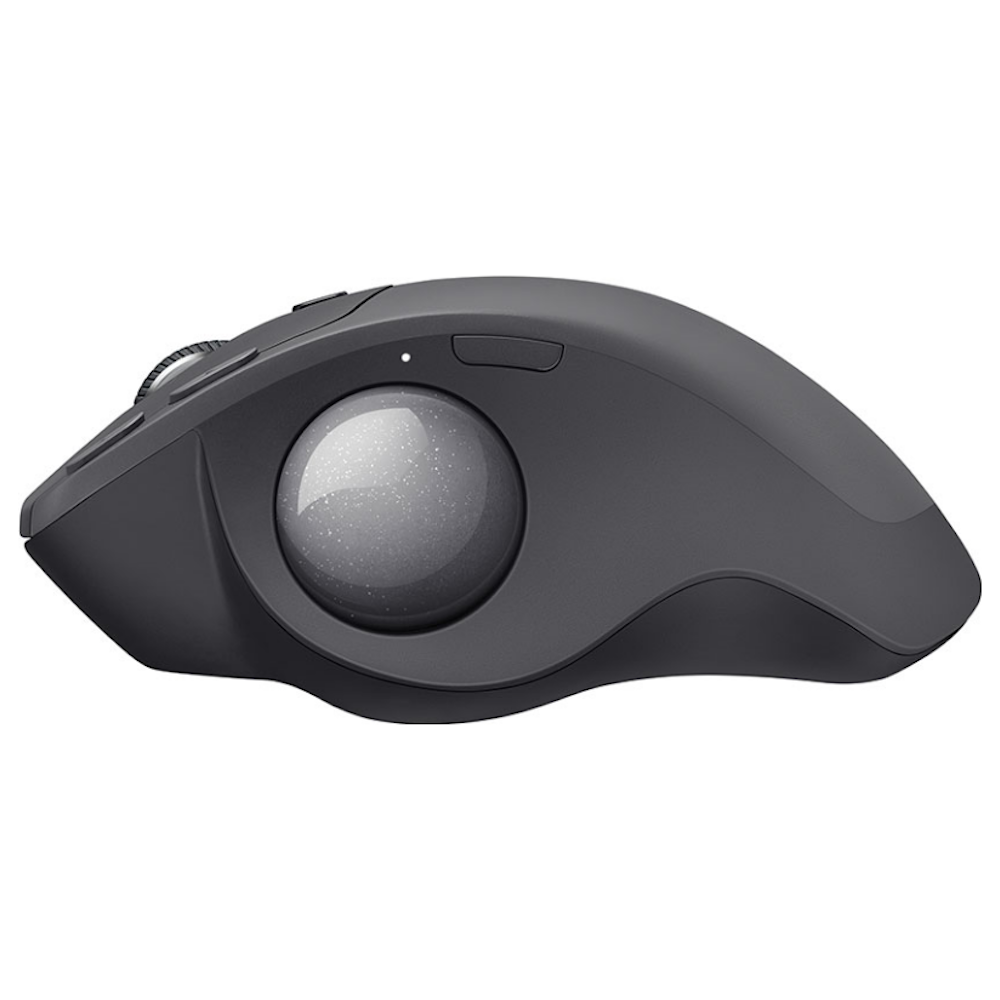 A large main feature product image of Logitech MX Ergo Advanced Wireless Trackball with Tilt Plate