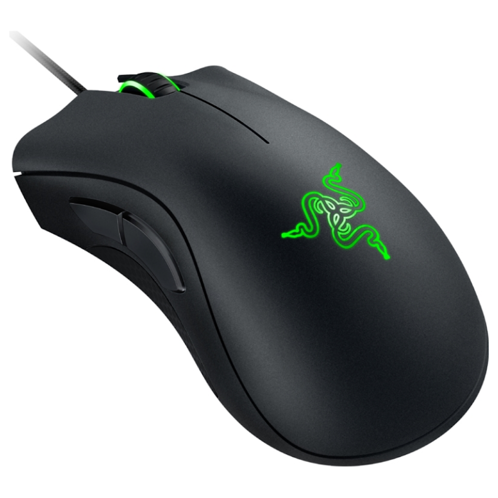 A large main feature product image of Razer DeathAdder Essential - Wired Ergonomic Gaming Mouse (Black)