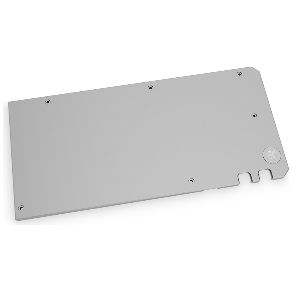 A large main feature product image of EK Quantum Vector TUF RTX 3070 Backplate - Nickel 