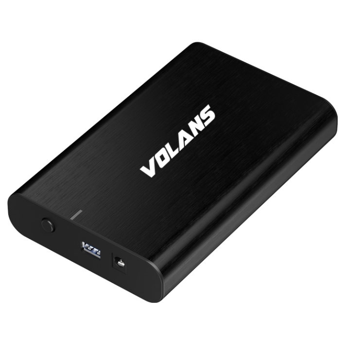 A large main feature product image of Volans 3.5″ SATA to USB 3.0 Aluminium Hard Drive Enclosure