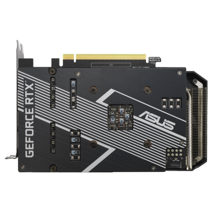 A large main feature product image of ASUS GeForce RTX 3060 Dual OC LHR 12GB GDDR6