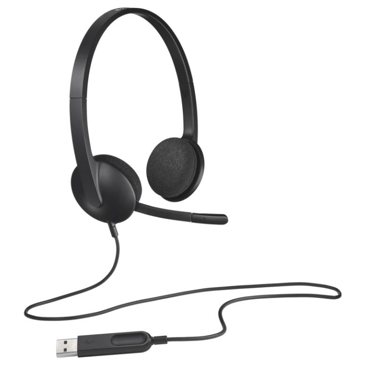 Logitech H340 USB Headset Black PLE Computers