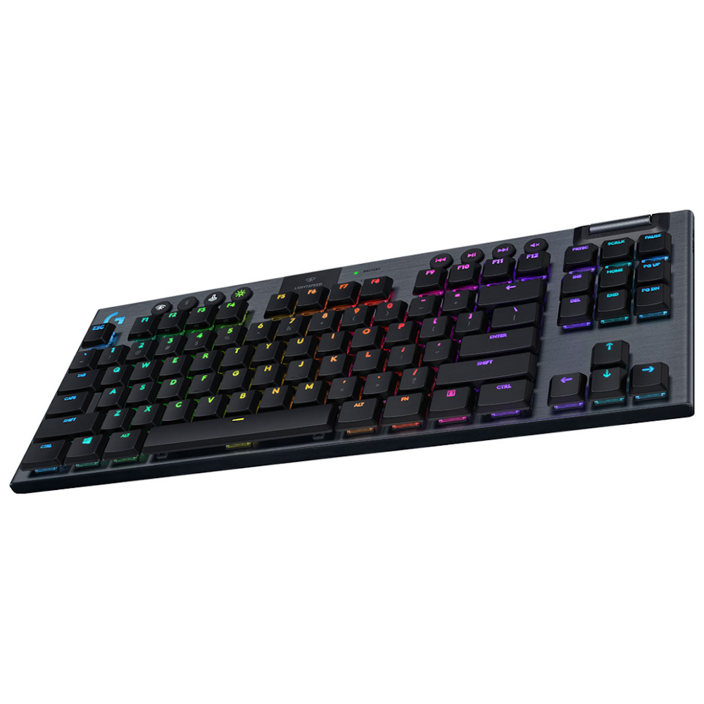 A large main feature product image of Logitech G915 TKL LIGHTSPEED Wireless RGB Mechanical Gaming Keyboard (Linear)