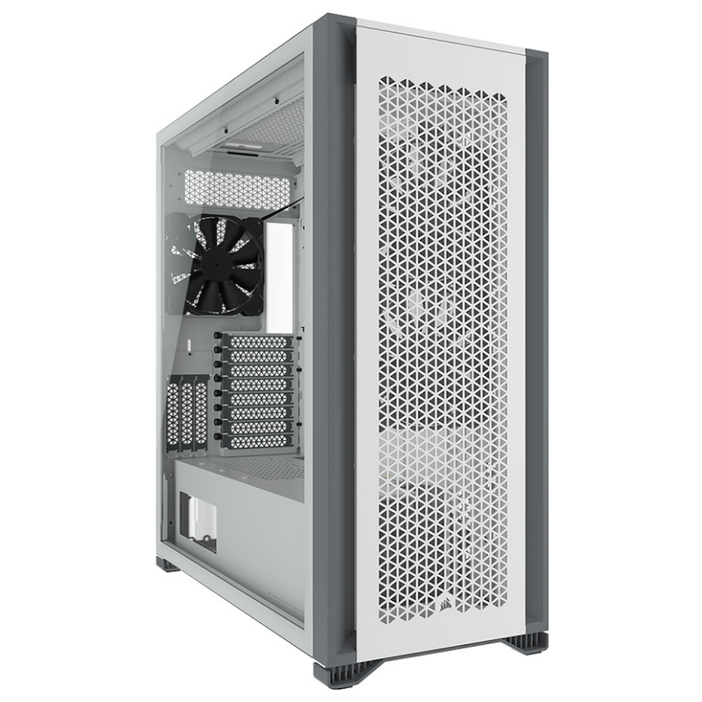 A large main feature product image of Corsair 7000D Airflow Full Tower Case - White