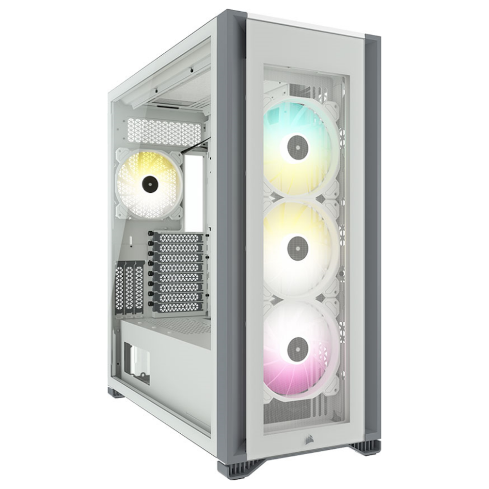 A large main feature product image of Corsair iCue 7000X Full Tower Case - White