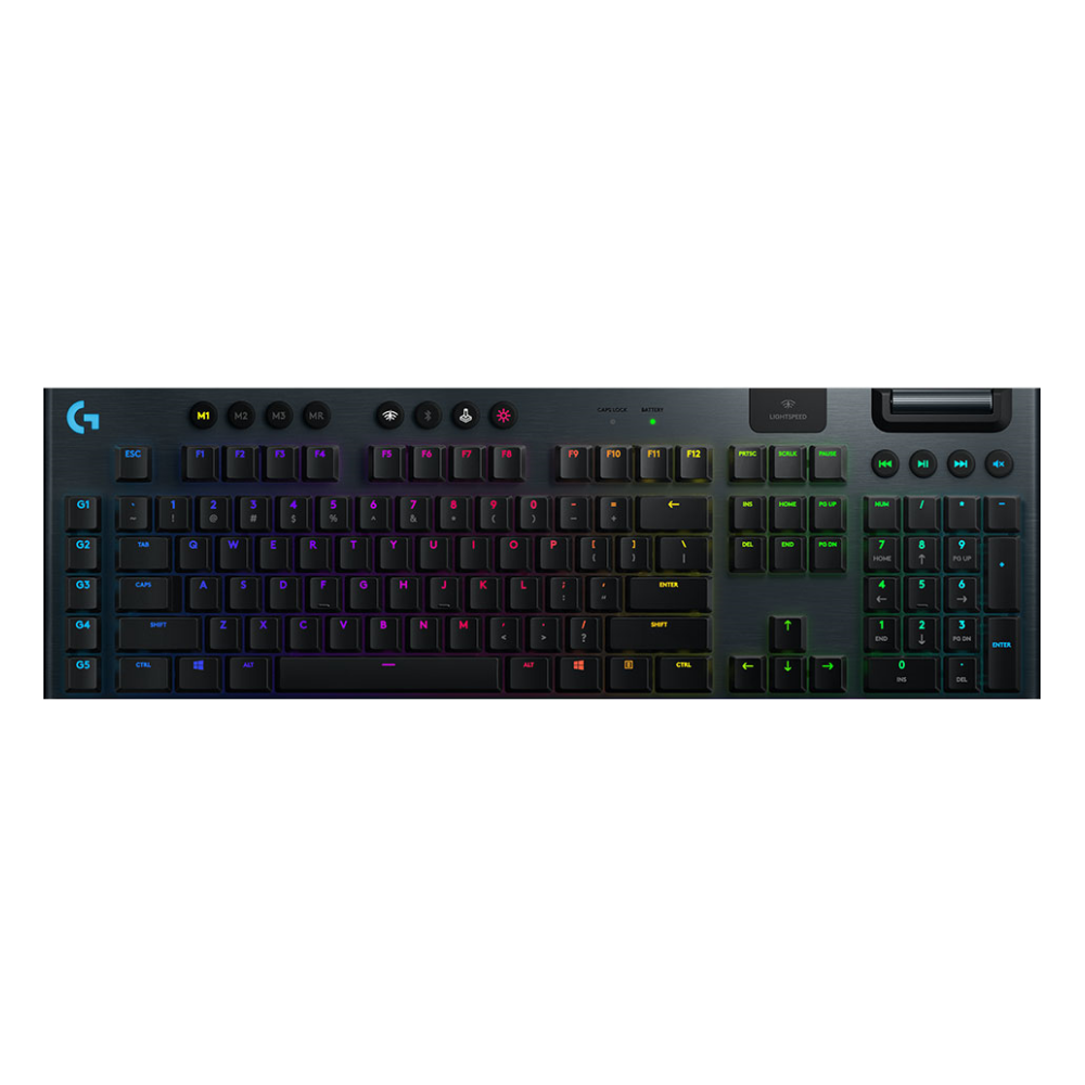 A large main feature product image of Logitech G915 LIGHTSPEED RGB Wireless Mechanical Keyboard GL Tactile
