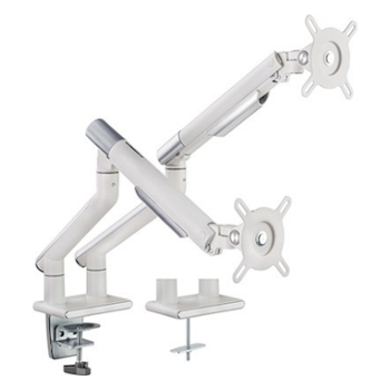 Product image of Brateck Dual Monitor Premium Slim Aluminum Spring-Assisted Monitor Arm Fix Most 17"-32" - White - Click for product page of Brateck Dual Monitor Premium Slim Aluminum Spring-Assisted Monitor Arm Fix Most 17"-32" - White