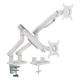 A small tile product image of Brateck Dual Monitor Premium Slim Aluminum Spring-Assisted Monitor Arm Fix Most 17"-32" - White