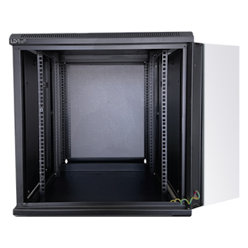 Product image of LDR 12U Hinged Wall Mount Cabinet Glass Door (600mm x 550mm) Flat Packed (2 Cartons) - Black Metal Construction - Top Fan Vents - Side Access Panels - Click for product page of LDR 12U Hinged Wall Mount Cabinet Glass Door (600mm x 550mm) Flat Packed (2 Cartons) - Black Metal Construction - Top Fan Vents - Side Access Panels