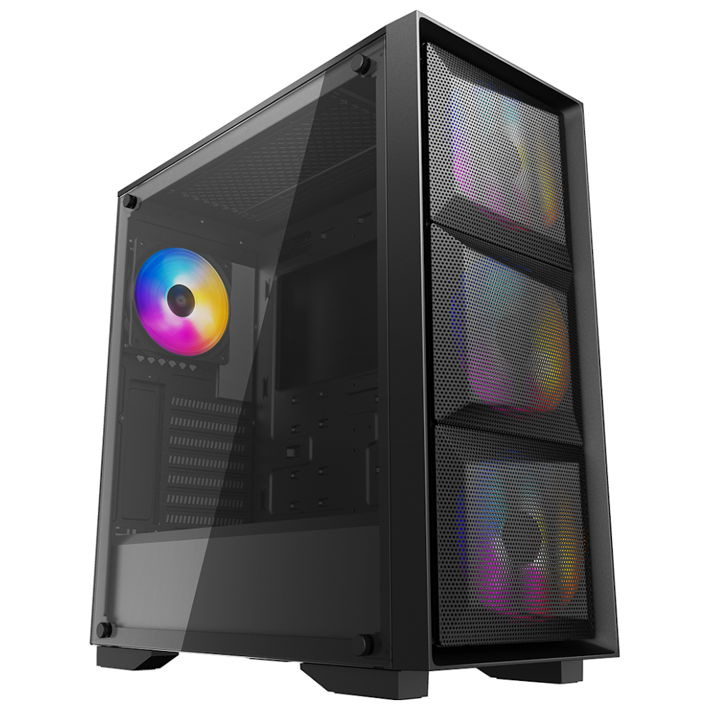 A large main feature product image of Deepcool Matrexx 50 Mesh 4FS RGB Mid Tower Black Case