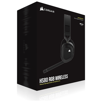 Product image of Corsair HS80 RGB Wireless Gaming Headset - Carbon - Click for product page of Corsair HS80 RGB Wireless Gaming Headset - Carbon