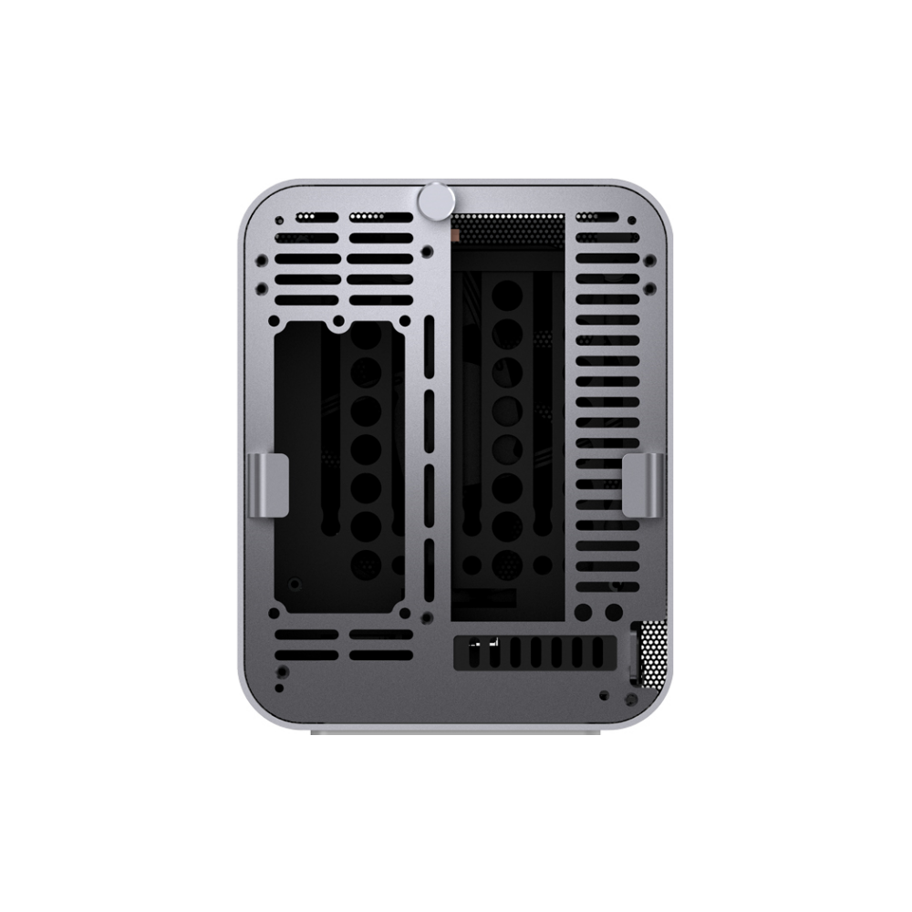 A large main feature product image of Jonsbo N1 Grey mITX Case