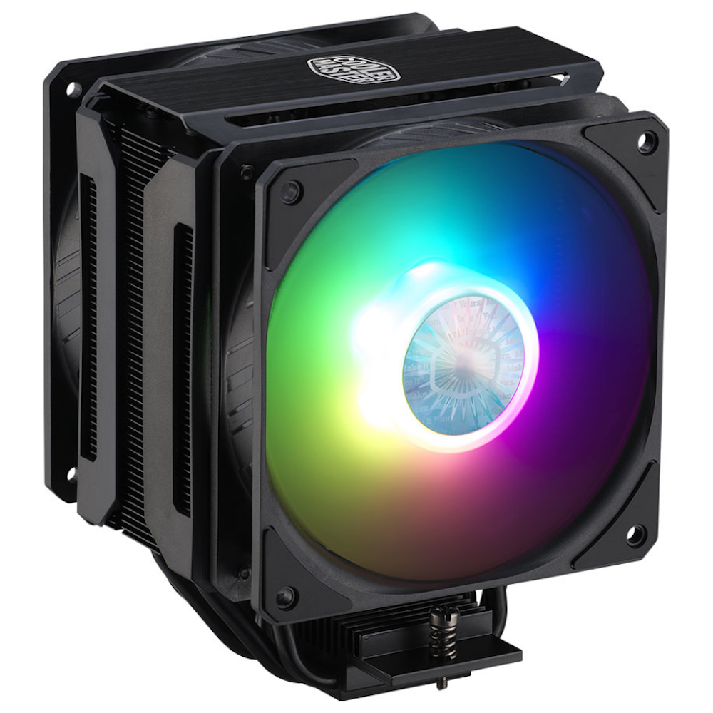 A large main feature product image of Cooler Master MasterAir MA612 Stealth ARGB CPU Cooler
