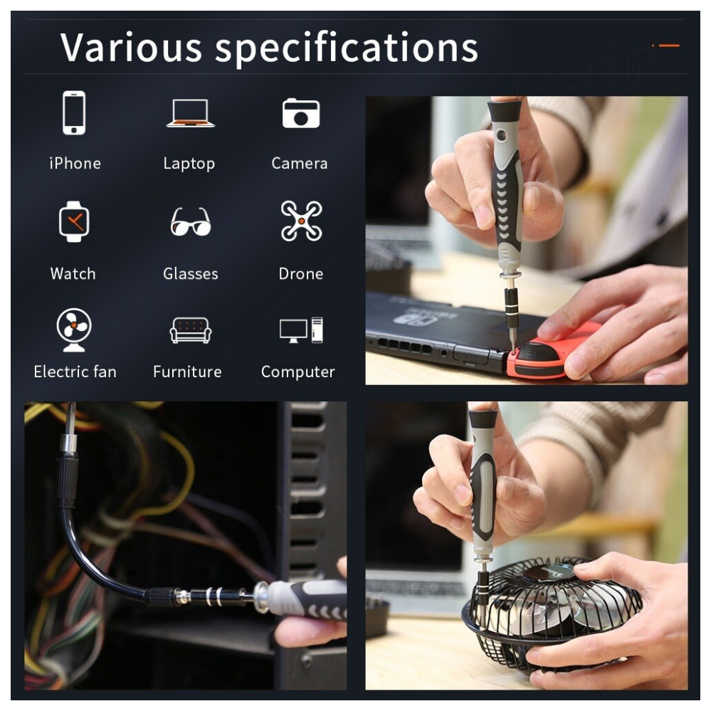 A large main feature product image of King'sdun 130 in 1 Precision Screwdriver Set