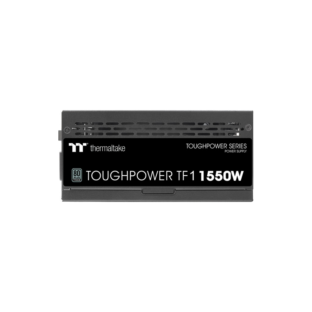 A large main feature product image of Thermaltake Toughpower TF1 1550W Titanium ATX Modular PSU
