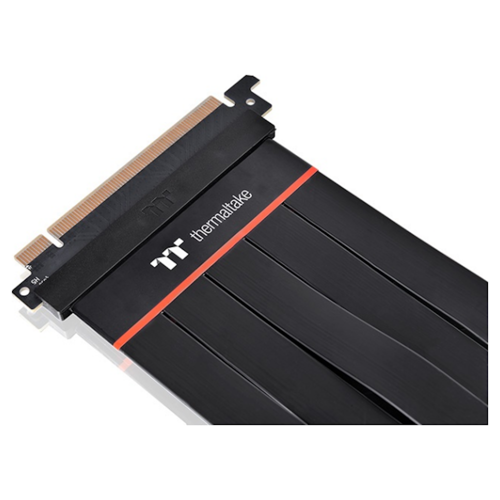 A large main feature product image of Thermaltake Premium PCIe 4.0 16X Riser Cable - 300mm