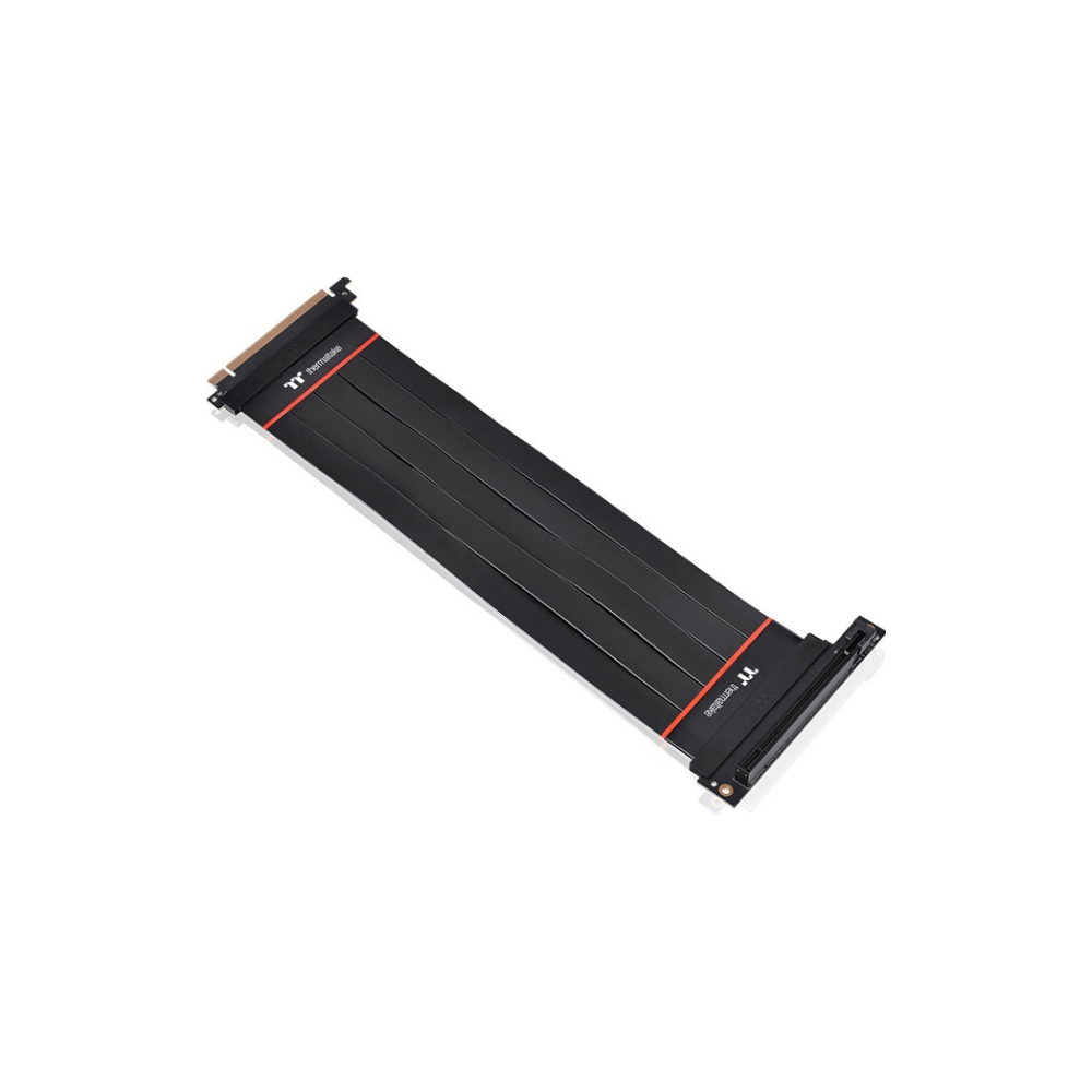 A large main feature product image of Thermaltake PCIe 4.0 16X Riser Cable - 300mm with 90deg Adapter