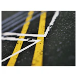 A small tile product image of BattleBull Zoned Floor Chair Mat - Tracks Orange